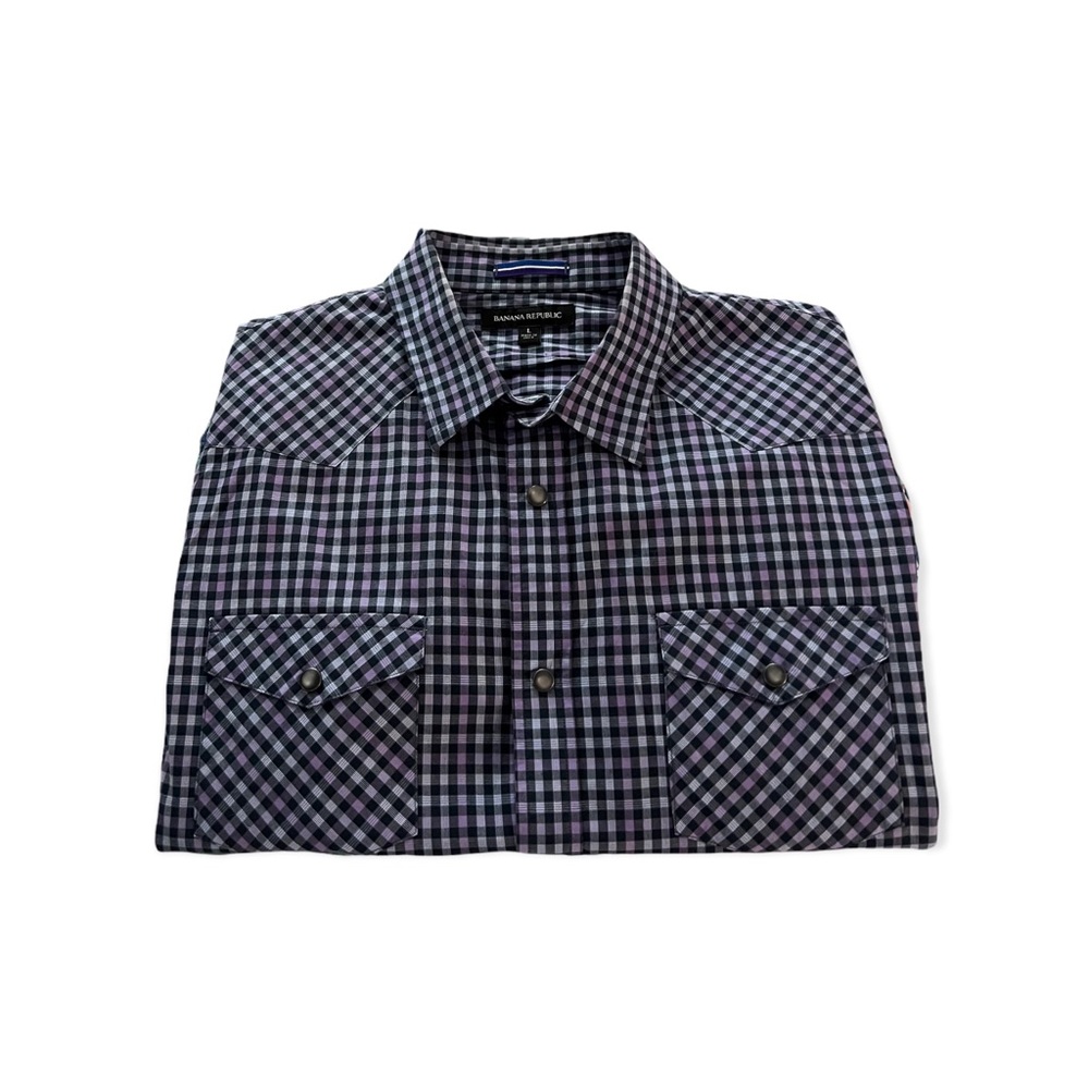 Purple And Blue Banana Republic Button Down